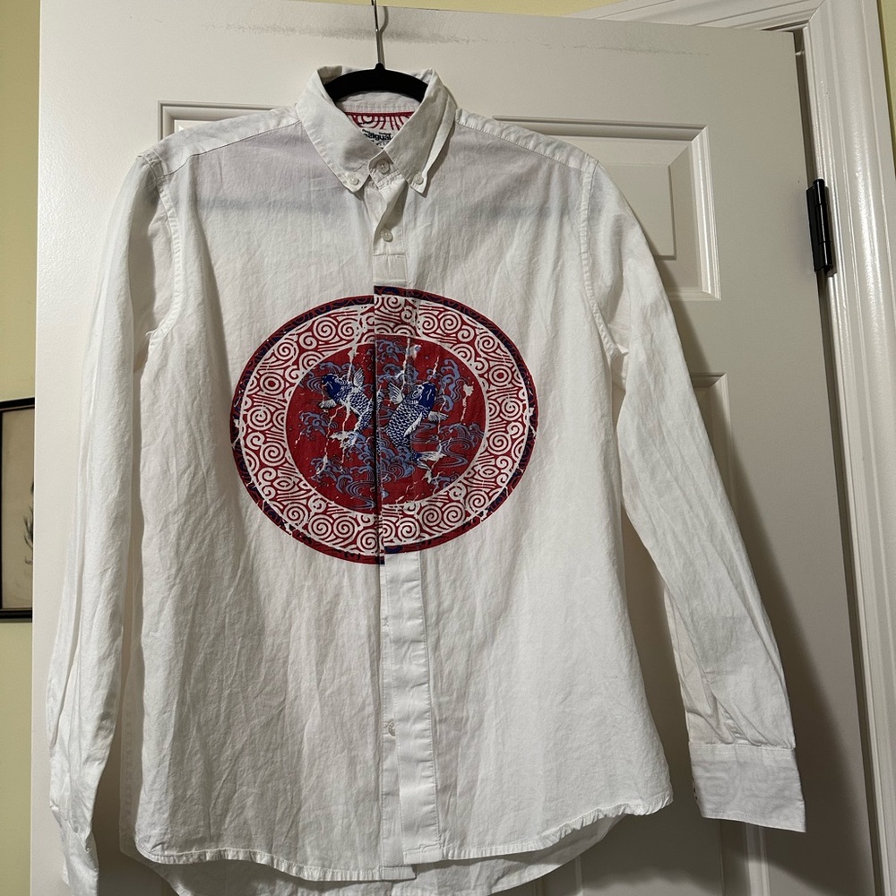 Desigual designer unique original button shirt S